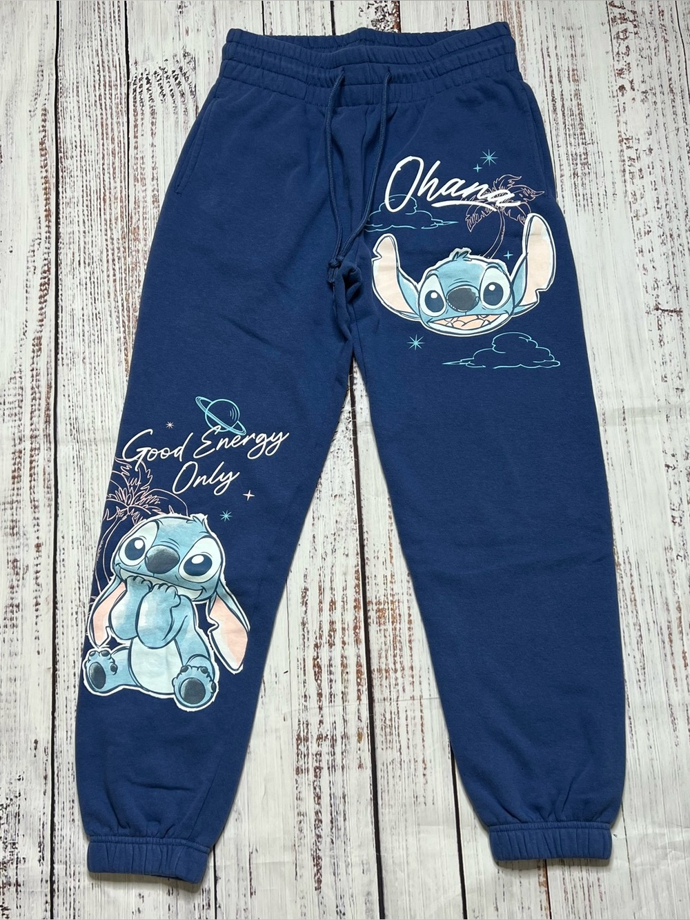 Disney Navy Blue Stitch Graphic Pajama Sweatpants
